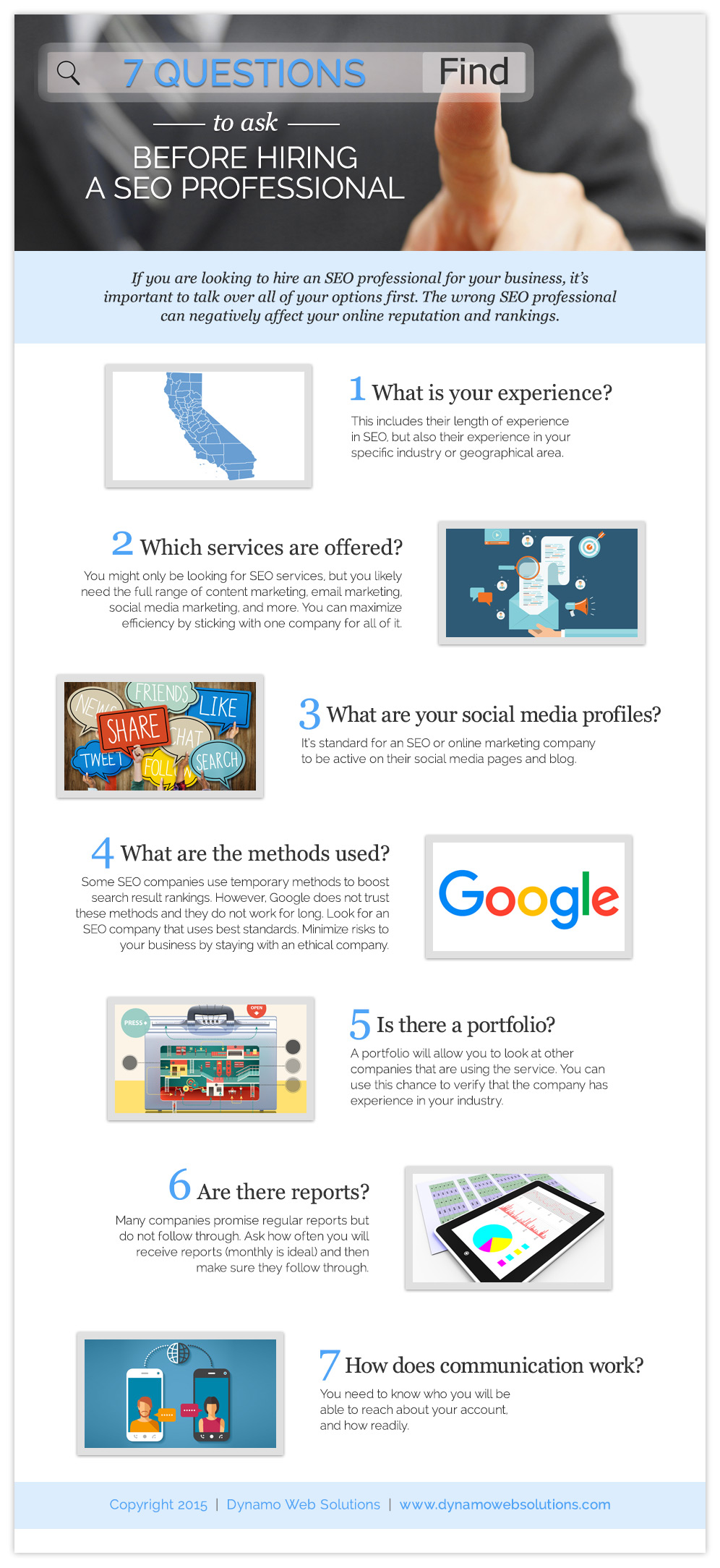 Hiring a SEO Professional by Dynamo Web Solutions - Infographics